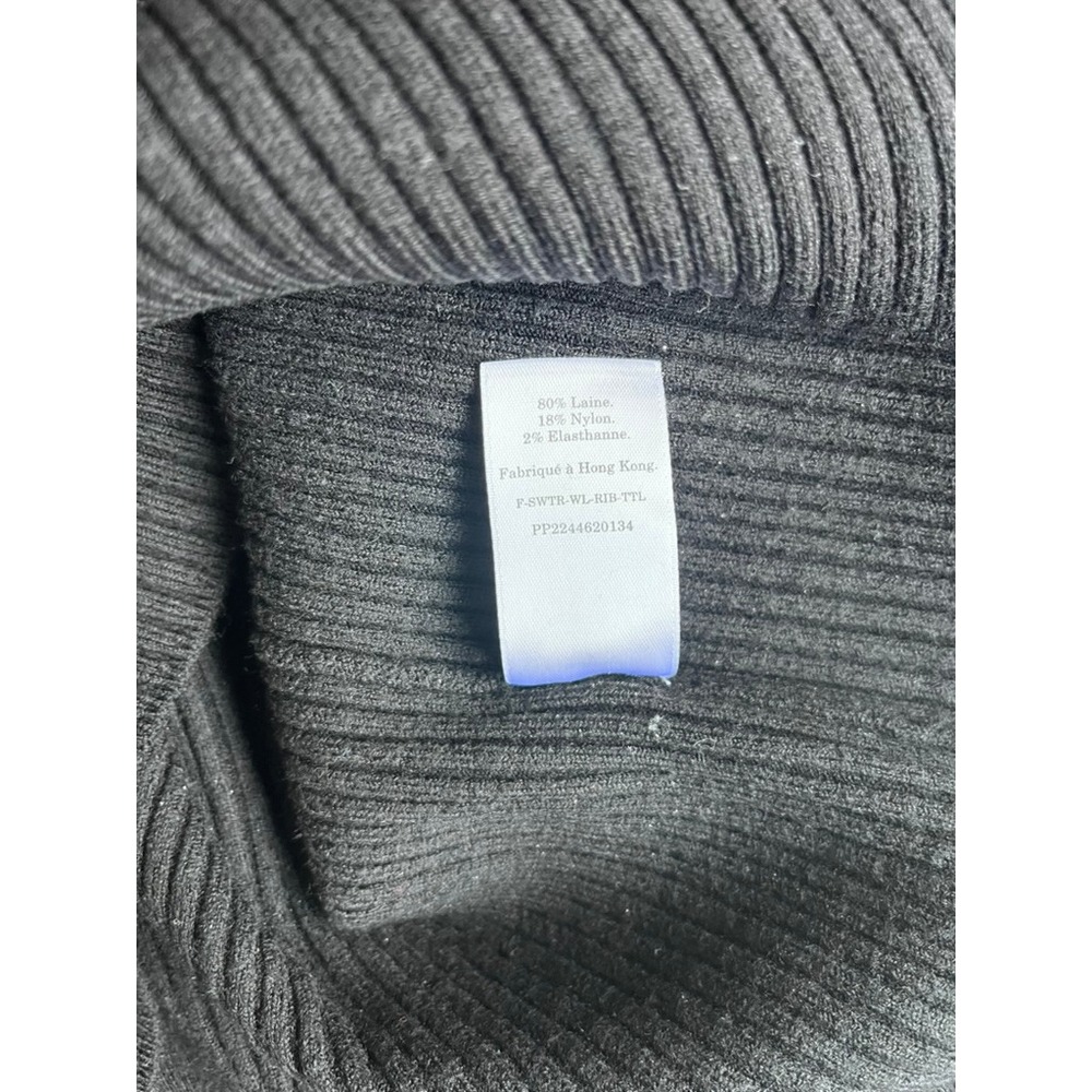 Everlane Ribbed Knit Turtleneck Sweater Wool Blend Black size large - Picture 12 of 12